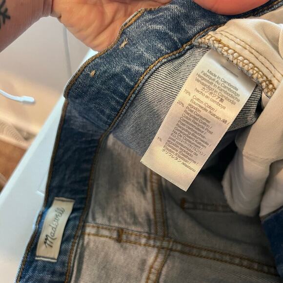 Madewell Perfect Vintage Distressed Cropped Ankle High Rise Jeans Size 32 - Picture 8 of 15